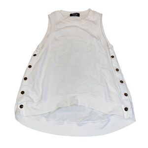 NEW NUX White Sleeveless Sweatshirt